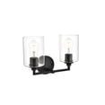 thumbnail image 6 of Living District Mayson 2-Light Iron & Glass Bath Sconce in Black/Clear, 6 of 7