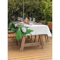 thumbnail image 4 of 52x70 Inch Outdoor Tablecloth with Umbrella Hole Zipper Rectangle Golf Rectangular Tablecloths Outside Waterproof Green Forest Tree Balls Clubs Sports Cartoon Patio Table Cloth Cover for Picnic Party, 4 of 8