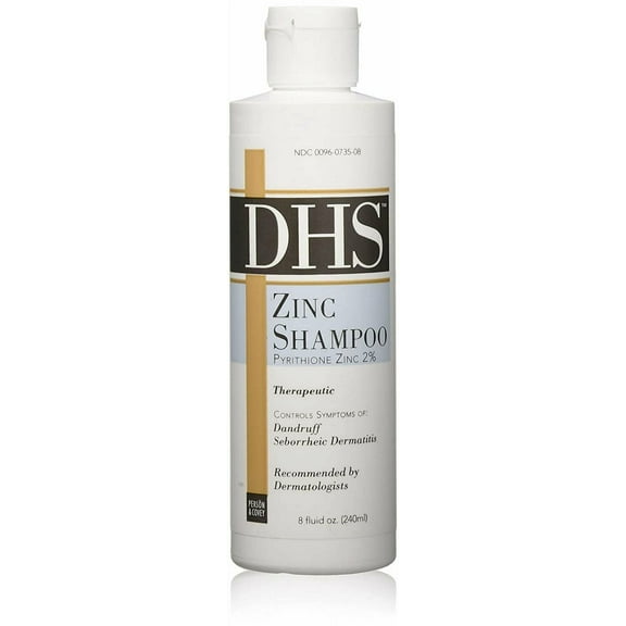 DHS Shampoo Pyrithione Zinc Dandruff & Seborrheic Dermatitis 8 oz, 4-Pack