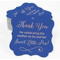 thumbnail image 2 of Inkdotpot Pack Of 50 Real Rose Gold Foil Bracket Shape Paper Tags Thank You For Celebrating The Mother To Be Baby Shower Favor Hang Tags, 2 of 7