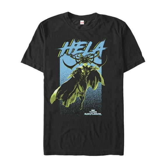 Men's Marvel Thor: Ragnarok Hela Portrait Graphic Tee Black Medium