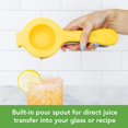 thumbnail image 6 of Tovolo Citrus Press with Pour Spout, White & Yellow – Manual Juicer for Lemons, Limes, Tangerines, Ergonomic Handle, BPA-Free, Dishwasher Safe, 6 of 7
