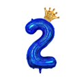 thumbnail image 1 of Globos hengximaoyi número 2 azul de 40" con corona, 1 of 4