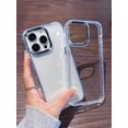 thumbnail image 1 of 1pc Titanium Gray Metallic Camera Lens Shield Phone Case, Suitable For Iphone, 1 of 4