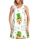 thumbnail image 1 of Fotbe happy dog. St. Patricks Day Vestido de Verano sin Mangas para Mujer – Vestido Midi Línea A, Estilo Camiseta Floral, Vestido Playero Casual y Fluido, 1 of 7