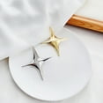 thumbnail image 7 of Soumake Metal Four-Pointed Star Brooch Elegant Luxury Golden Silver Color Clothing Accessories Women Business Suit Lapel Pin Fashion Jewelry Fashion, 7 of 7