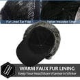 thumbnail image 5 of [2 Pack] Winter Trapper Trooper Hat, IC ICLOVER Aviator Cap Windproof Thermal Russian Ushanka Pilot Hat with Ear Flap Mask Chin Strap for Men Women Hunting Outdoor Christmas Gift (Black&Dark Blue), 5 of 8