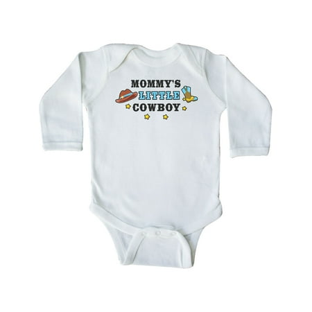 

Inktastic Mommys Little Cowboy with Cowboy Hat and Boots Gift Baby Boy Long Sleeve Bodysuit