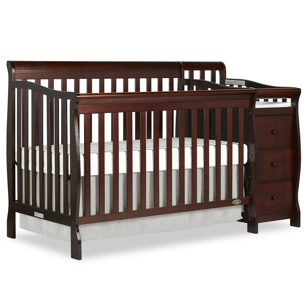 Dream On Me Brody 5in1 Convertible Crib with Changer in Epresso