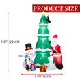 thumbnail image 5 of Zimtown Inflatable Christmas Outdoor Decoration 7.5ft Christmas Tree,Santa,Snowman,Penguin for Holiday Christmas Outdoor Decor, 5 of 8