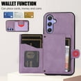 thumbnail image 4 of Allytech Wallet Case for Samsung Galaxy A54 5G 6.4" - With Crossbody Shoulder Strap Multiple Cards Slots Kickstand Magnetic Closure Cover Case for Galaxy A54 5G - Purple, 4 of 8