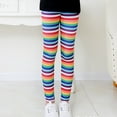 thumbnail image 2 of MIASHUI Leggings pour Filles Enfants Doux à Enfiler Collants Fins Pantalons Imprimés, Rouge, 6-7 Ans, 2 of 3