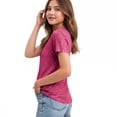 thumbnail image 4 of YOUYEDIAN Girls Full Sequin Tops Sparkle Glitter Blouses Short Sleeve Shirts Dressy Party Concert Outfits (Red, 13-14 Years), 4 of 6