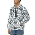 thumbnail image 3 of Uemuo Chicken And Fish for Men's Fashion Full-zip Hoodies & Sweatshirts with Kangaroo Pocket, Zip-up Hooded Sweatshirt, Moisture Wicking & Breathable-X-Large, 3 of 5