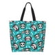 thumbnail image 1 of Balery Skull Cat Bolsa Tote Estilo Estético con Cremalleras, Bolsa de Hombro, Bolsa de Compras Grande y Plegable, 1 of 8