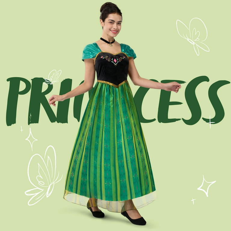 Joyfy Women Princess Costume, Green Dress Fairy for Halloween