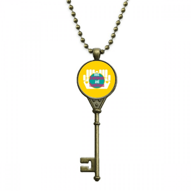 Teacher Hardworking Thanksgiving Great Key Necklace Pendant Tray Embellished Chain