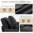 thumbnail image 6 of Modern Convertible Sleeper Sofa with USB Charging, Queen-size Corduroy Upholstery Sofa Bed, Gray, 6 of 8