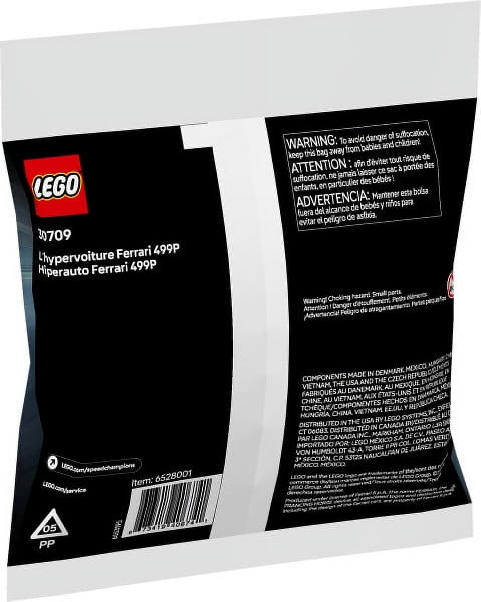 LEGO Speed Champions Ferrari 499P - Hypercar Building Toy - Mini Scale Model for Play and Display - Great Travel Toy - 30709, LEGO Ferrari 499P - Hyp 30709