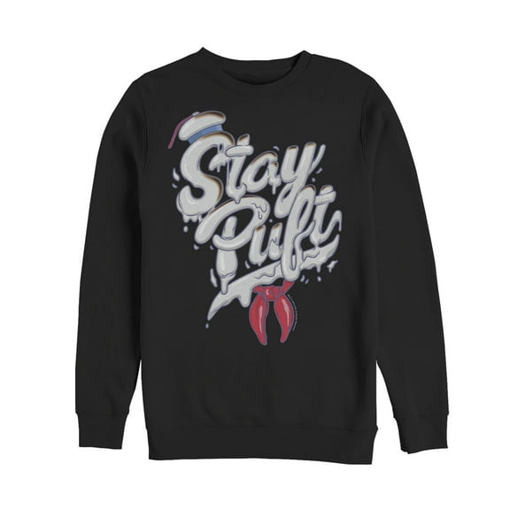 Men's Ghostbusters Stay Puft Marshmallow Man Melt Sweatshirt Black Small