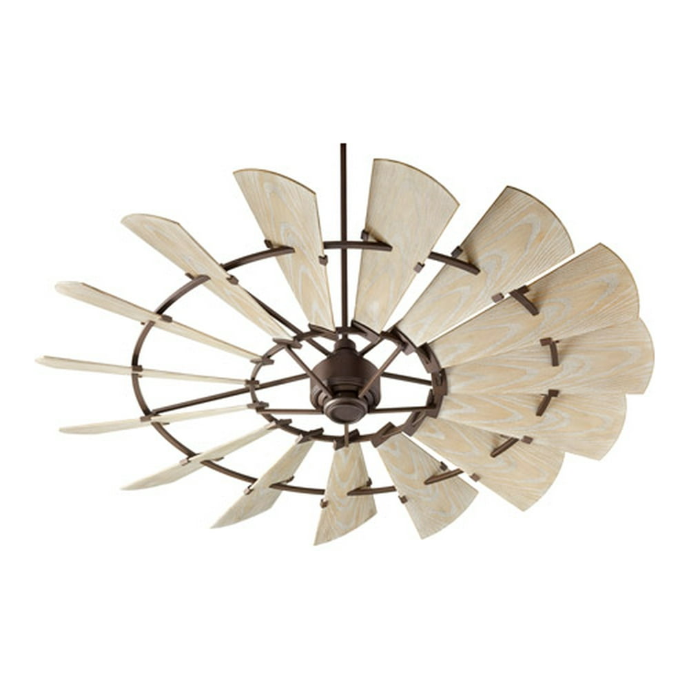 Quorum 72" 19721586 Windmill Outdoor Ceiling Fan, Oiled Bronze with