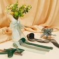 thumbnail image 5 of 20 Yards Green Chiffon Ribbon Handmade Tassel Ribbons 4 Colors Curled Fringe Decorative Ribbon Set for Gifts Wrapping Wedding Invitations Bouquets Envelopes Crafts 1.18~1.57 inch for diy, 5 of 6