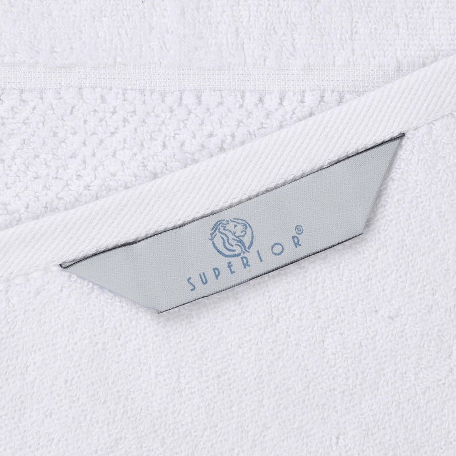 Superior Mile Smart Twist Cotton Medium Weight Bath Sheets, Set of 2, Ultra Absorbant Towels, White