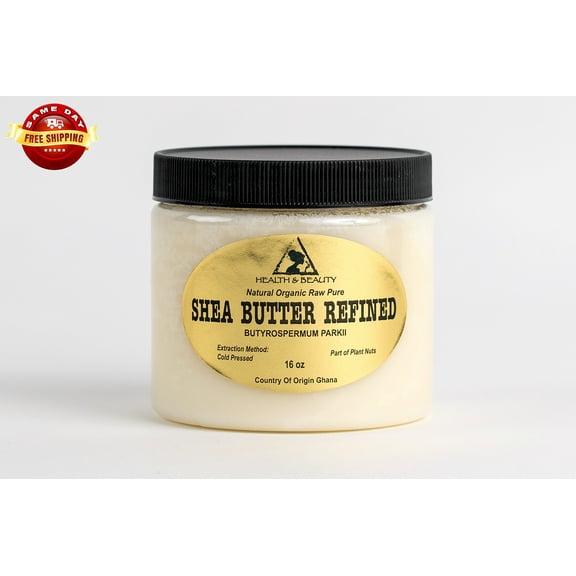 SHEA BUTTER REFINED ORGANIC RAW COLD PRESSED GRADE A GHANA 100% PURE 16 OZ,1 LB
