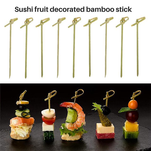 500 paquetes de palillos de cóctel de bambú Palillos de dientes para cócteles Brochetas de bambú Palillos de dientes para aperitivos de 4 pulgadas