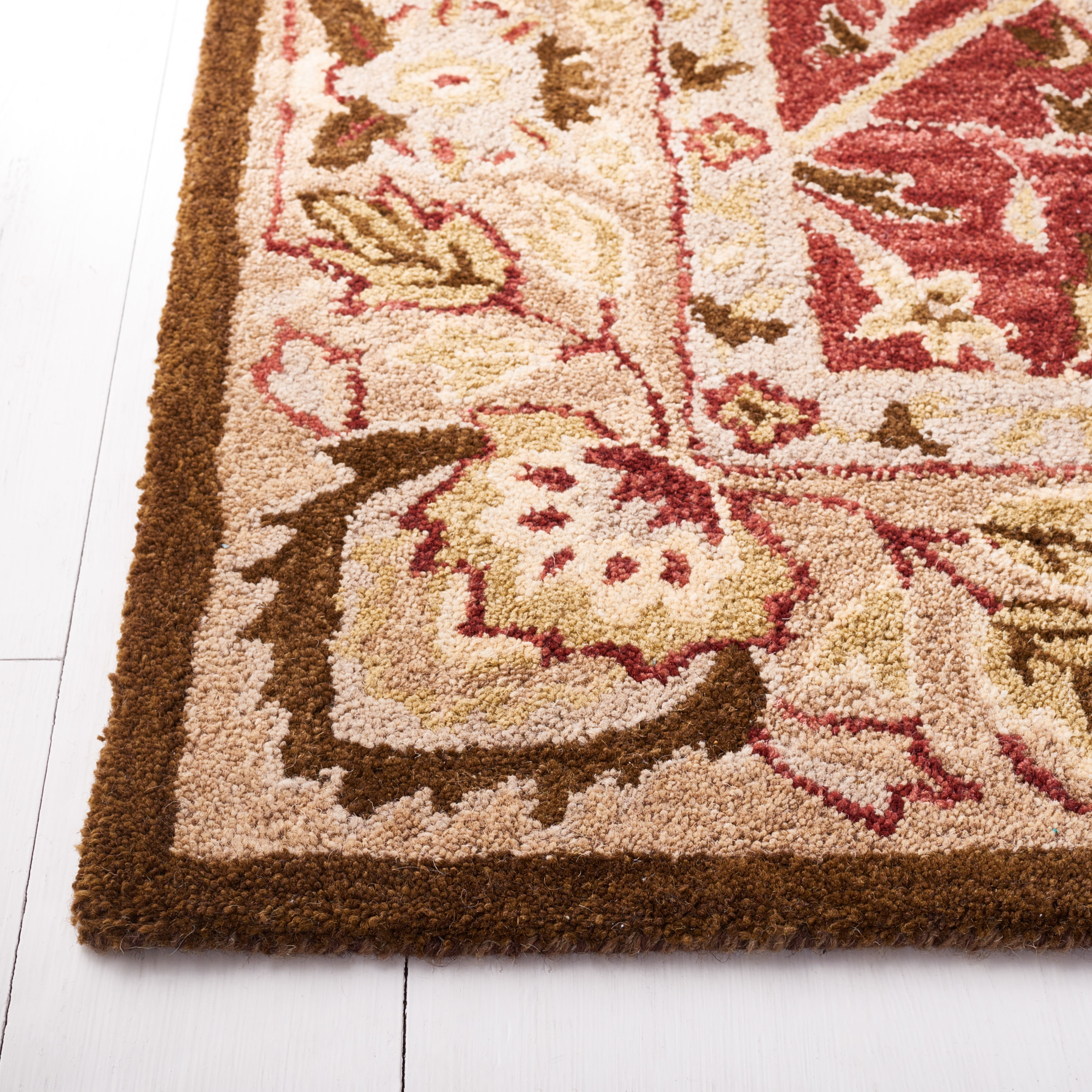 SAFAVIEH Antiquity Jaki Oriental Wool Area Rug, Red/Beige, 9' x 12'