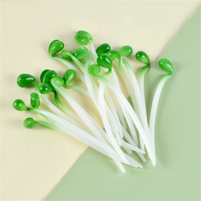 QIPOPIQ Artificial Vegetable Artificial Bean Sprouts Fake Vegetables Bean Sprout Models Green Bean Sprouts Photo Props Kitchen Fake Food Decor Fake Vegetable Model