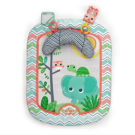 Bright Starts Giggle See Safari Tummy Time Prop Activity Mat