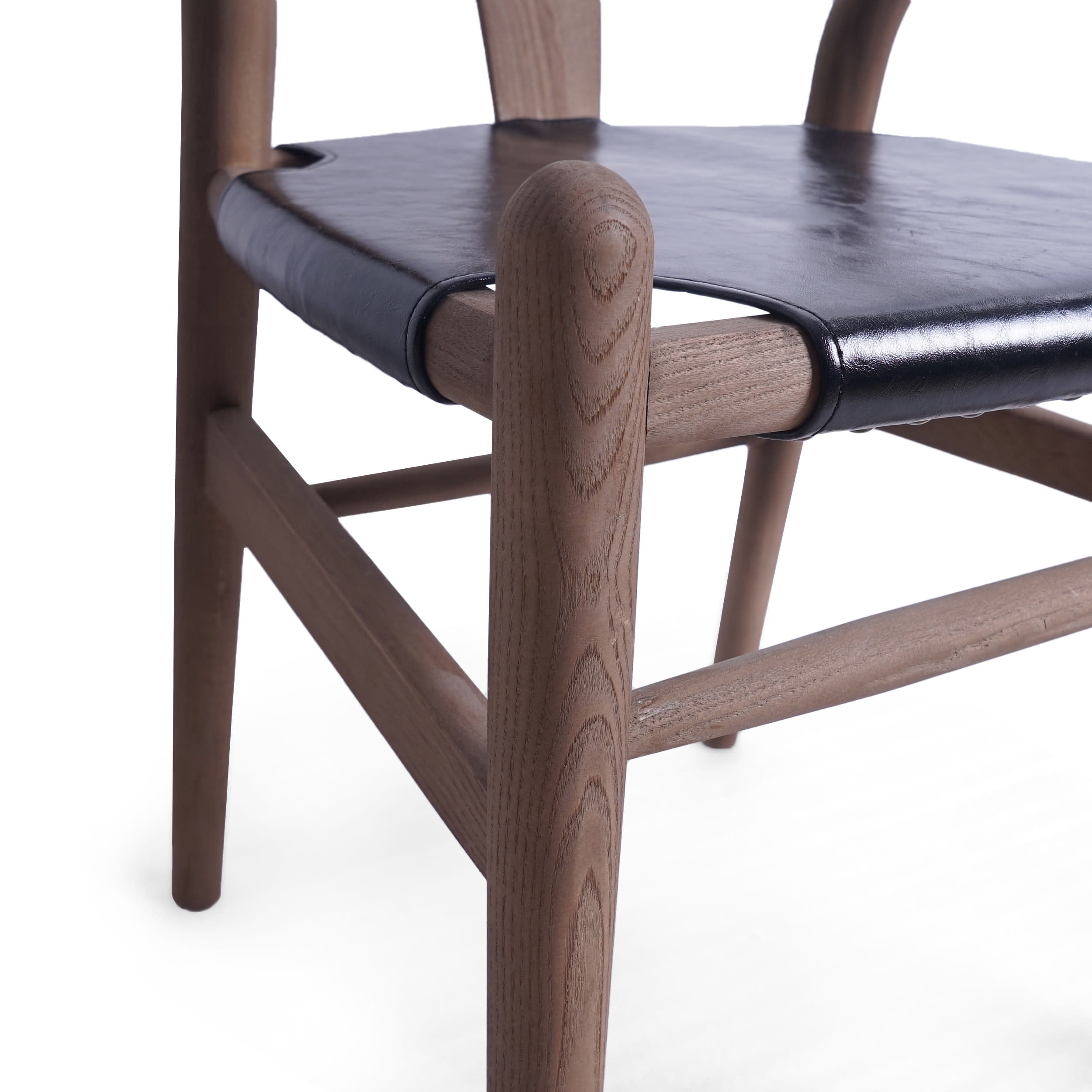 Noble House Hounker Rustic Faux Leather Dining Chairs, Set of 2, Black, Antique