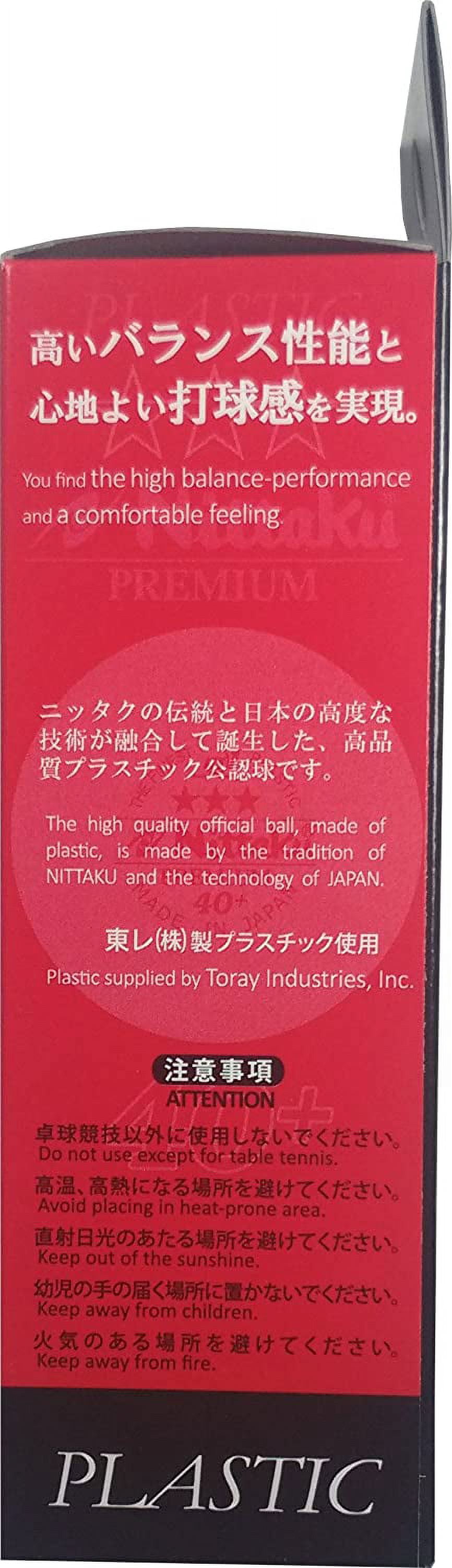 NITTAKU 3-Star Premium 40+ Table Tennis Balls