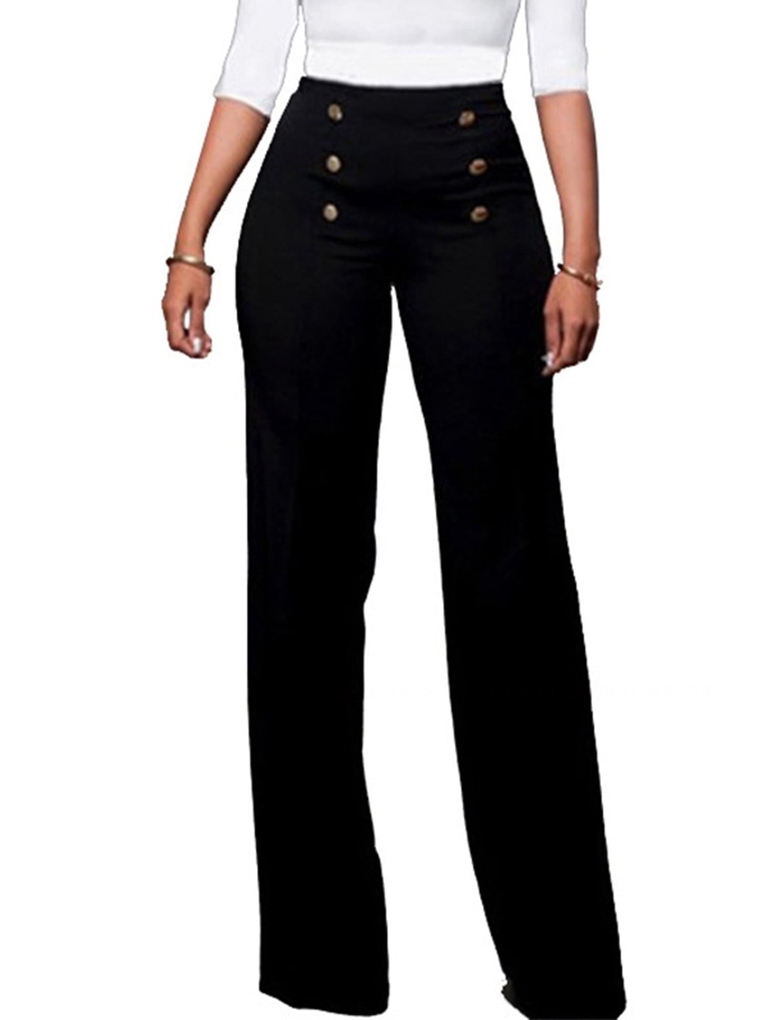 Womens Yoga Lounge Dress Pants Work Office Business Casual Slacks