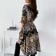 thumbnail image 5 of Moda Mujer Botones Vendaje Casual Vestido estampado Cuello en V Vestido de manga larga Pompotops  hdfakjf1384, 5 of 7