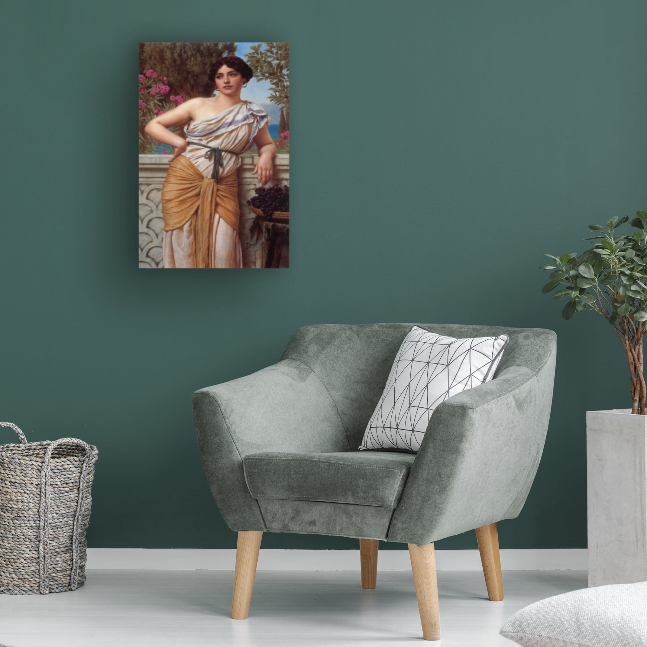 Canvas Wall Art - Masters Collection 'Reverie 1912 John William Godward' Wall Art for Living Room, Bedroom, or Office Décor by Trademark Fine Art - 12 x 19 Inches