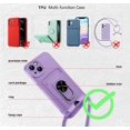 thumbnail image 2 of Funda con Cordón para Collar Compatible con Samsung Galaxy A52 4G/5G/A52s 5G, Soporte de Anillo de 360° con Ranura para Tarjeta Protección de cámara Funda de Silicona-Púrpura JM, 2 of 5
