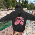 thumbnail image 4 of Cancer Awareness Hoodies for Women 2025 Glitter Sparkle Hoodie with Pockets Hooded Sweatshirt Pullover Tops, 4 of 6
