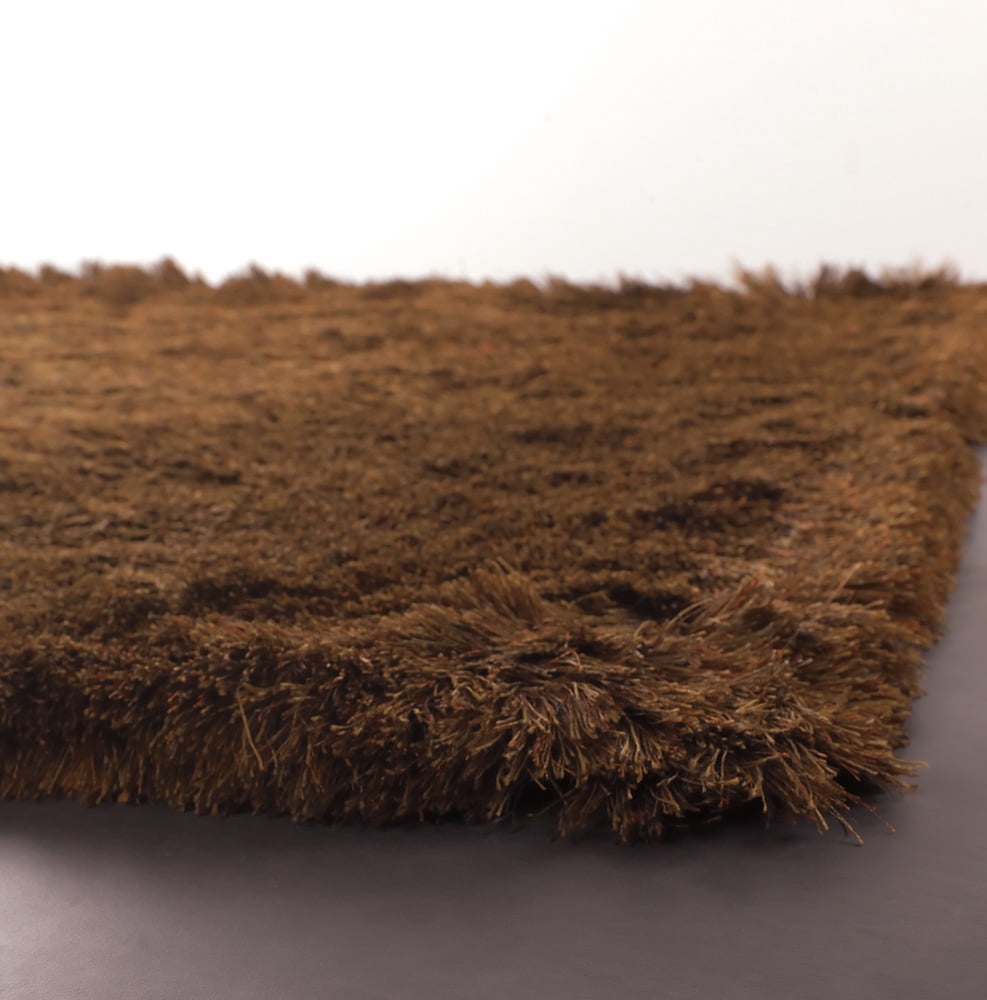 Chandra Rugs Vani 13601 Brown and Rust Polyester Shag Area Rug Hand ...