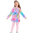 thumbnail image 3 of Sylfairy Toddler Kid Girl Clothing Set Outfit Long Sleeve Top, Unicorn Print Pantskirts Fall Winter Outfit Set, 3 of 7