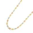 thumbnail image 3 of JewelStop 14K Tri-color Gold Polished Finish Puffed Mariner Link Chain with Lobster Clasp - 20", 3 of 4