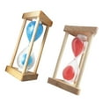 thumbnail image 1 of Reloj de arena, temporizador de arena, Sandglass, temporizador, decoración del hogar, reloj de arena, vidrio de arena, marco de madera Sandglass, accesorio de escritorio, reloj Soledad Reloj de arena, 1 of 10