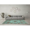 thumbnail image 3 of Ahgly Company Indoor Square Abstract Light Blue Modern Area Rugs, 7' Square, 3 of 4