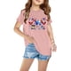thumbnail image 5 of Vestido Corto de Verano Niños Niños Niñas Camiseta de Algodón Cuello Redondo Lindo Día de la Independencia Imprimir Top, 5 of 5