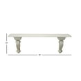 thumbnail image 3 of DecMode Indoor White Wood Farmhouse Wall Shelf, 3 of 7