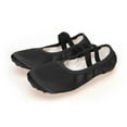 thumbnail image 4 of LLYWEY Girls Practice Dance Shoes - Toddler Girls Ballet Slippers - Big Kids Soft Lightweight Split Sole Yoga Flats Shoes with Elastic Ankle Strap, Style S-24, Black, 8T, 4 of 6
