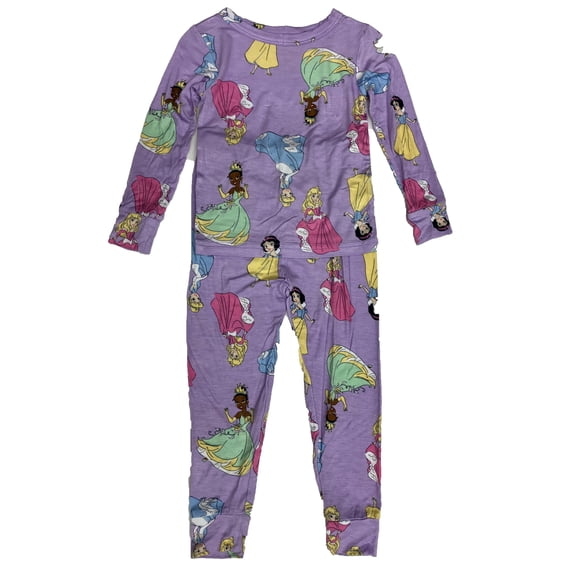 Girls' Toddler 2T-4T Printed Top and Pants Pajama, 2-Piece Set Size 4t