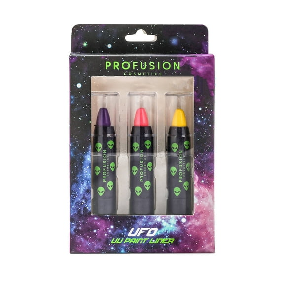 Profusion Cosmetics UFO UV Face and Body Paint Liners Trio for Stunning Looks