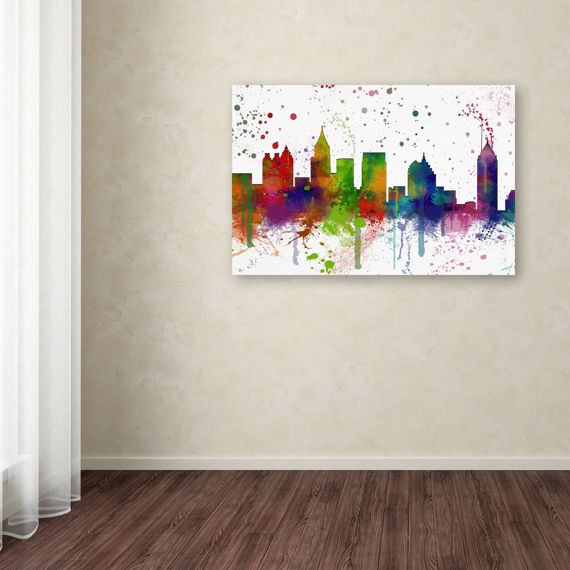 Trademark Fine Art Landscapes Canvas Art ' Atlanta Georgia Skyline Mclr-1 ' by Marlene Watson